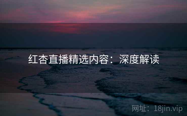 红杏直播精选内容：深度解读