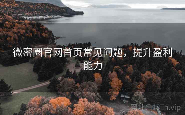 微密圈官网首页常见问题，提升盈利能力